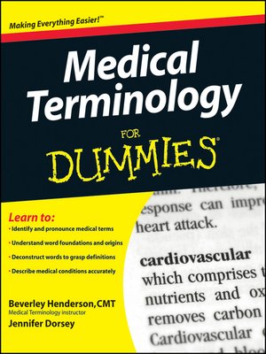 cover image of Medical Terminology For Dummies&#174;